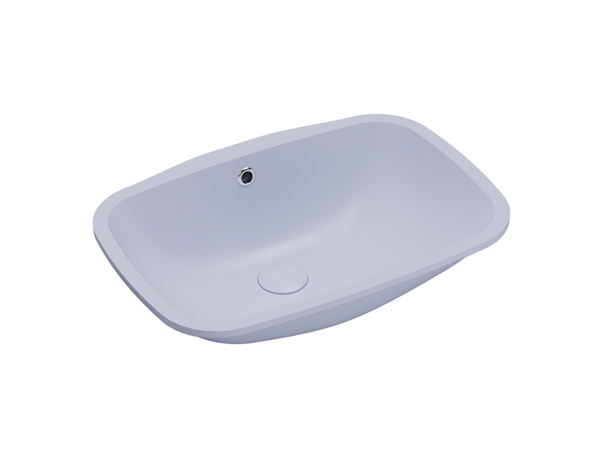 Lucco Nuvo Tezgah Altı lavabo 55 cm, Mat Buz Mavi - Lucco