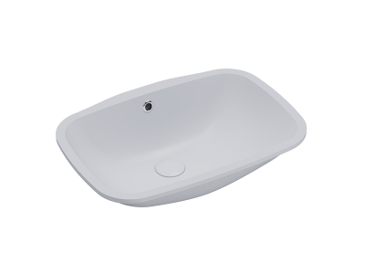 Lucco Nuvo Tezgah Altı lavabo 55 cm, Mat Gümüş Gri - 1