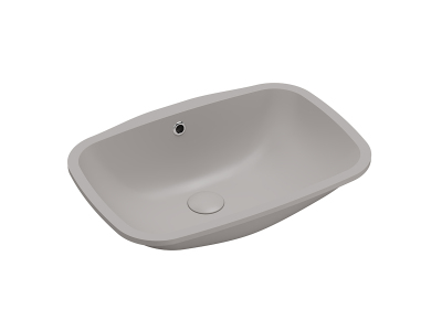 Lucco Nuvo Tezgah Altı lavabo 55 cm, Mat Latte - 1