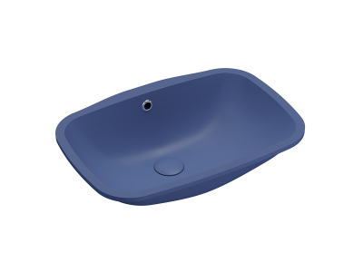 Lucco Nuvo Tezgah Altı lavabo 55 cm, Mat Petrol Mavi - 1