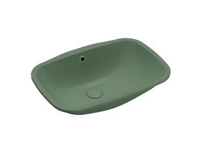 Lucco Nuvo Tezgah Altı lavabo 55 cm, Mat Yeşil - 1