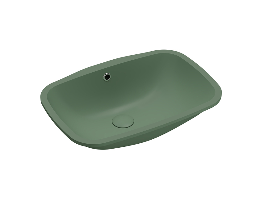 Lucco Nuvo Tezgah Altı lavabo 55 cm, Mat Yeşil - Lucco