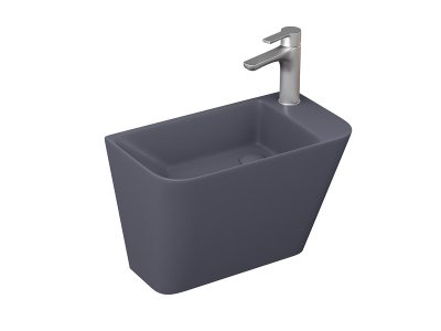 Lucco Primo Asma Monoblok Lavabo 28 cm, Mat Antrasit - 1