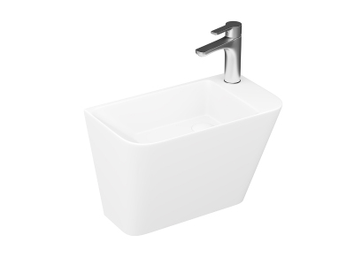 Lucco Primo Asma Monoblok Lavabo 28 cm, Mat Beyaz - 1