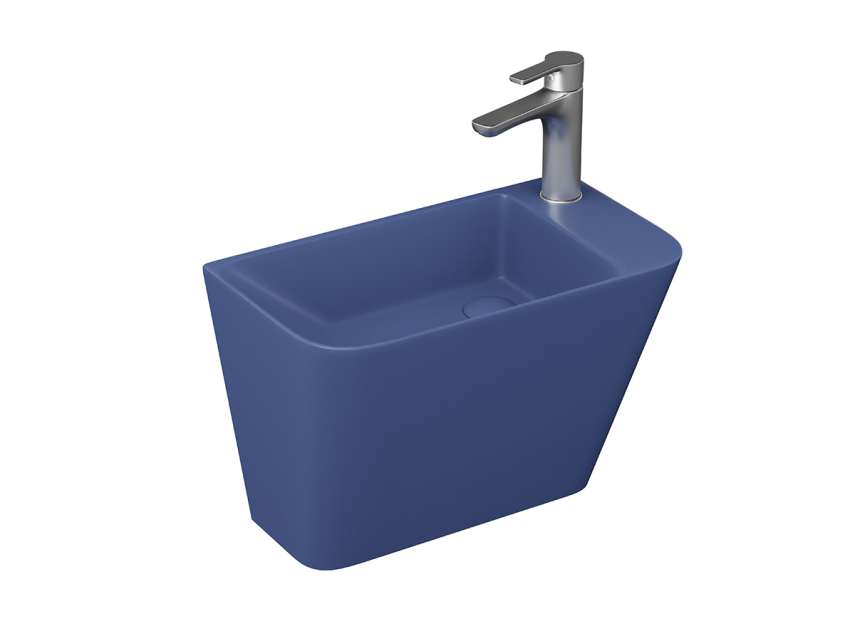 Lucco Primo Asma Monoblok Lavabo 28 cm, Mat Petrol Mavi - Lucco