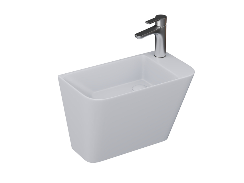 Lucco Primo Asma Monoblok Lavabo 28 cm, Mat Turuncu - Lucco