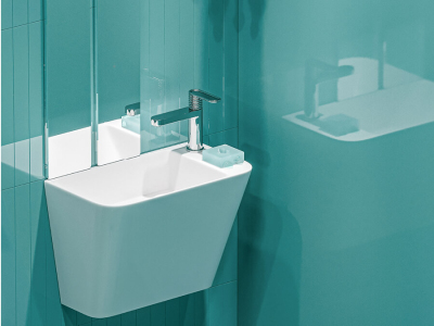 Lucco Primo Asma Monoblok Lavabo 28 cm, Parlak Beyaz - 2