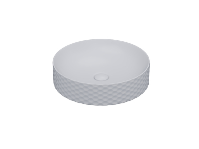 Lucco Siena Çanak Lavabo 44 cm, Mat Gümüş Gri - 1