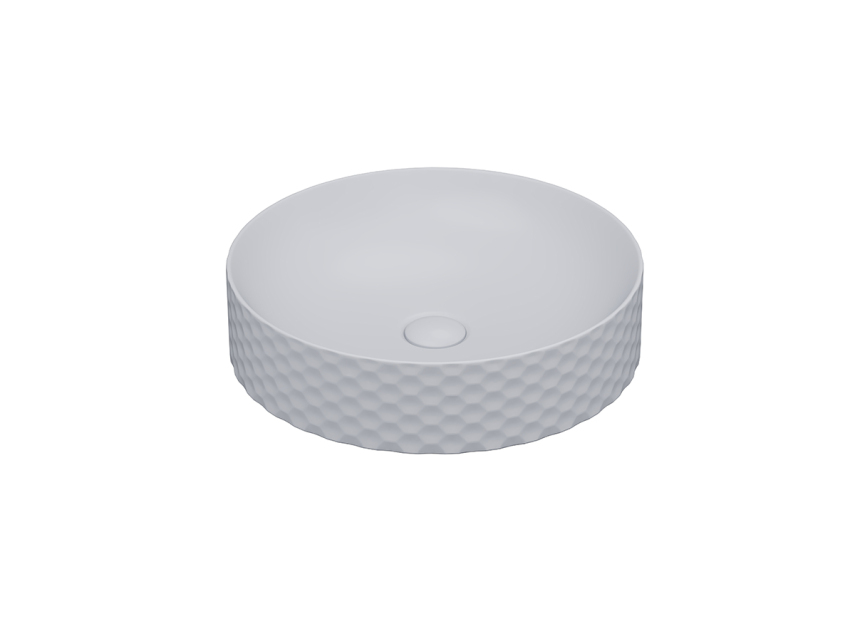 Lucco Siena Çanak Lavabo 44 cm, Mat Gümüş Gri - Lucco