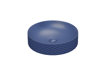 Lucco Siena Çanak Lavabo 44 cm, Mat Petrol Mavi - 1