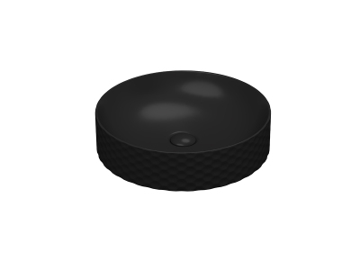 Lucco Siena Çanak Lavabo 44 cm, Mat Siyah - 1