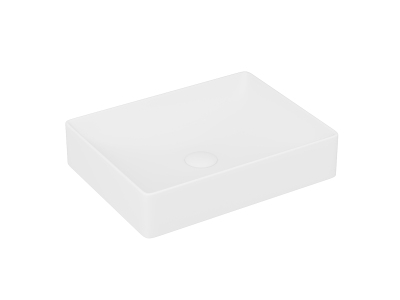 Lucco Square Çanak Lavabo 50 cm, Mat Beyaz - 1