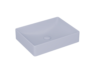 Lucco Square Çanak Lavabo 50 cm, Mat Buz Mavi - 1