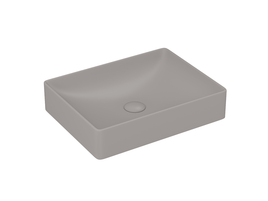 Lucco Square Çanak Lavabo 50 cm, Mat Latte - Lucco