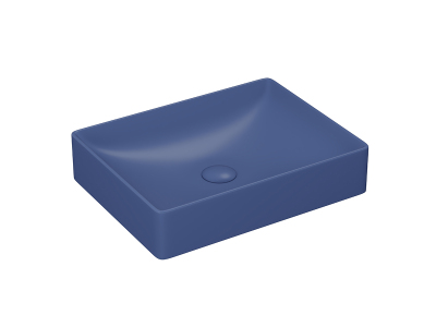 Lucco Square Çanak Lavabo 50 cm, Mat Petrol Mavi - 1