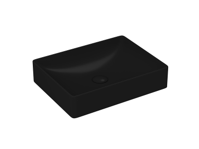 Lucco Square Çanak Lavabo 50 cm, Mat Siyah - 1