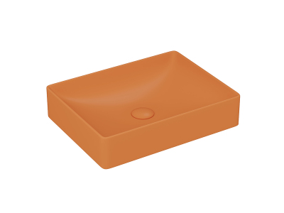 Lucco Square Çanak Lavabo 50 cm, Mat Turuncu - 1