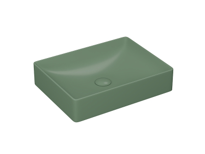 Lucco Square Çanak Lavabo 50 cm, Mat Yeşil - 1