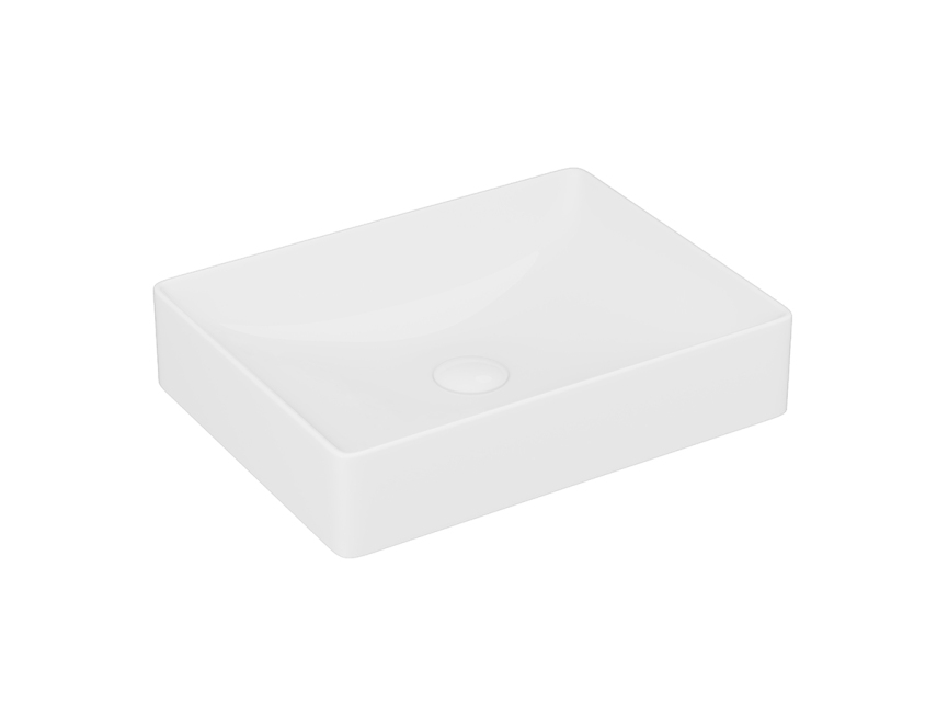 Lucco Square Çanak Lavabo 50 cm, Parlak Beyaz - Lucco