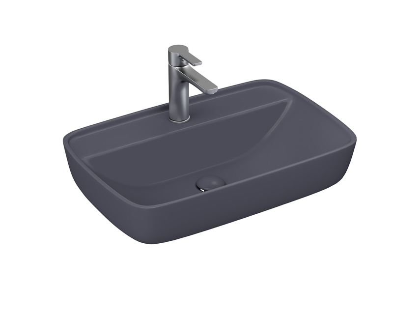 Lucco Vero Tezgah Üstü Lavabo 60 cm, Mat Antrasit - Lucco