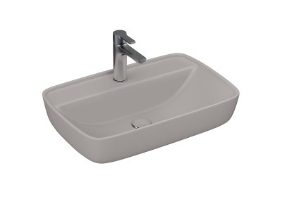 Lucco Vero Tezgah Üstü Lavabo 60 cm, Mat Latte - 2