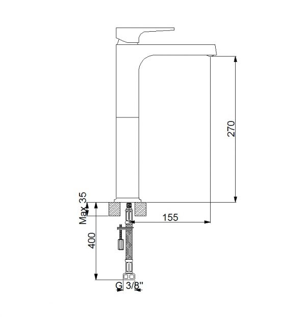 Newarc Aqua Siyah Altın Çanak Lavabo Bataryası - Newarc (1)