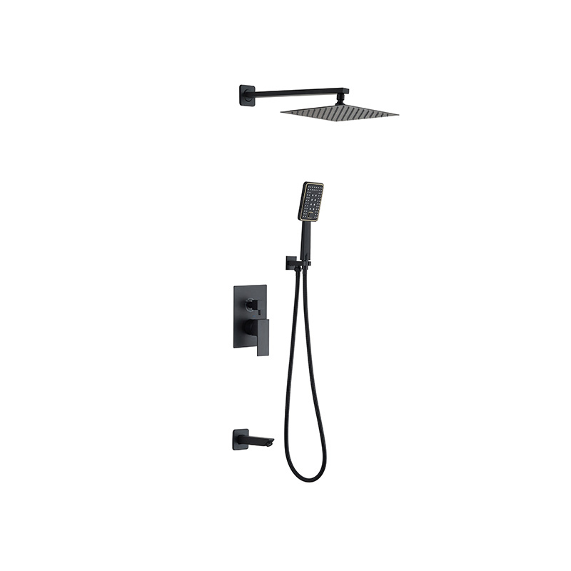 Newarc Aqua Siyah Ankastre Banyo Seti 3 Yönlü - Newarc