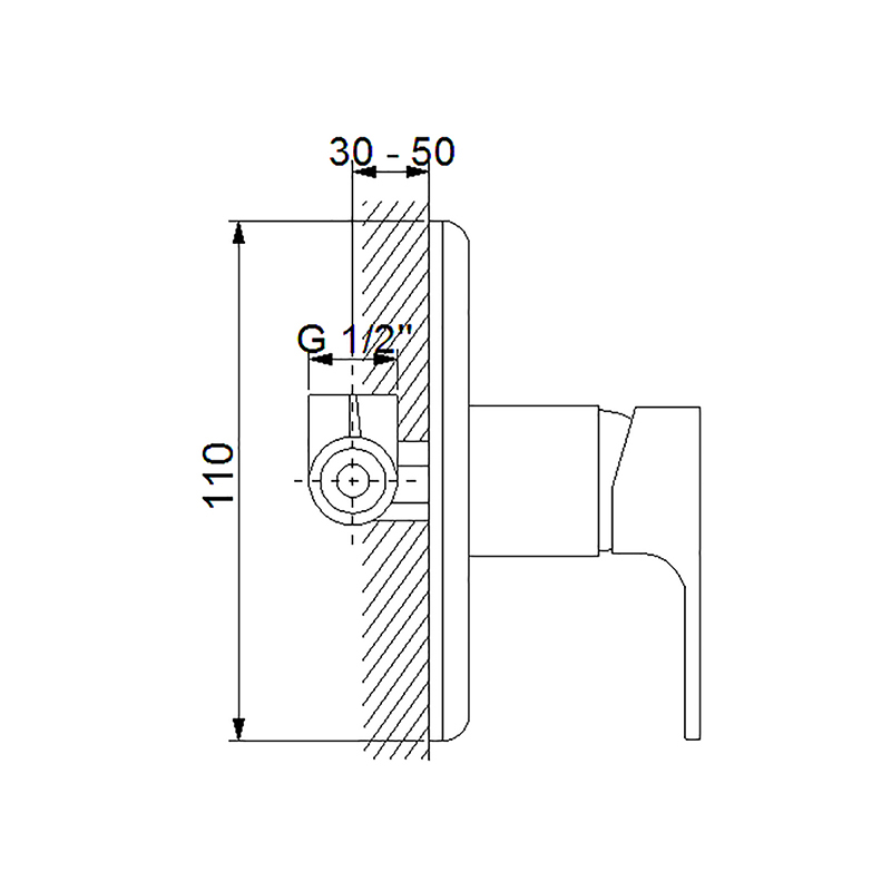 Newarc Aqua Siyah Ankastre Duş Bataryası - Newarc (1)