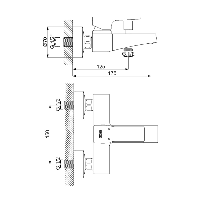 Newarc Aqua Siyah Banyo Bataryası - Newarc (1)