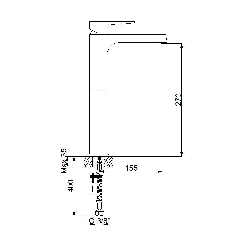 Newarc Aqua Siyah Çanak Lavabo Bataryası - Newarc (1)