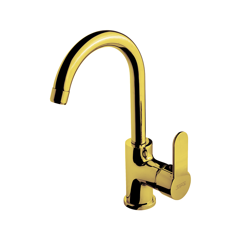 Newarc Domino Altın Dönerli Lavabo Bataryası - Newarc