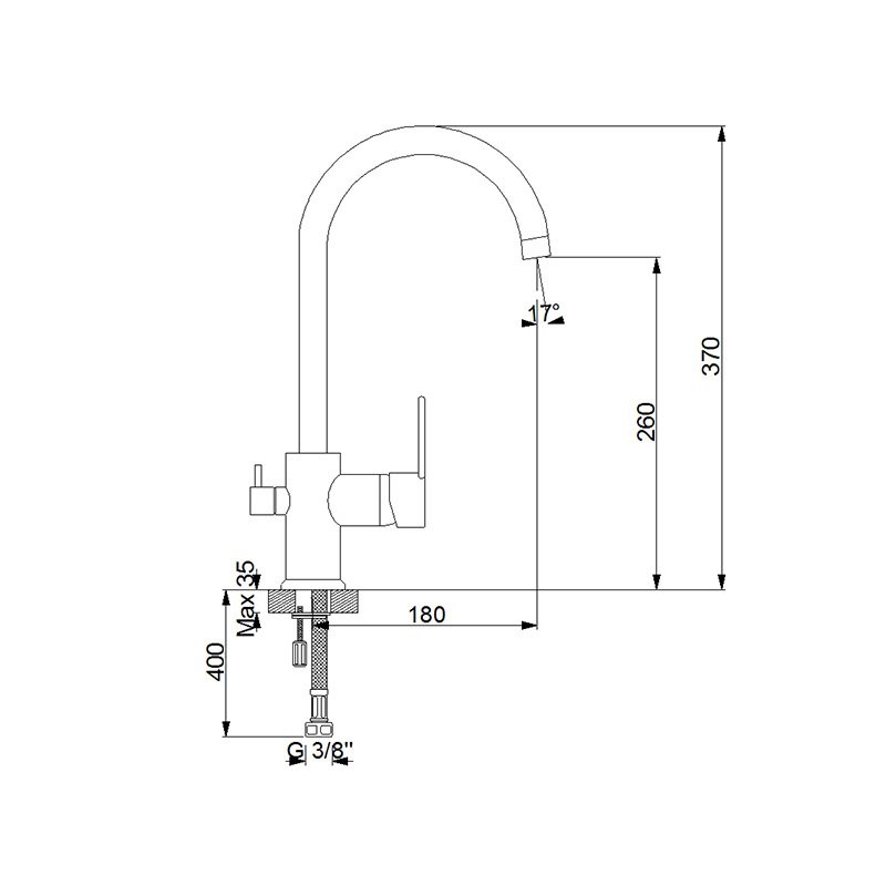 Newarc Domino Siyah Arıtma Su Girişli Eviye Bataryası - Newarc (1)
