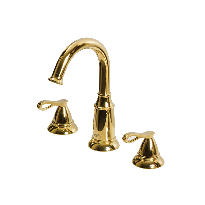 Newarc Golden 3 Delikli Lavabo Bataryası-Altın - Newarc