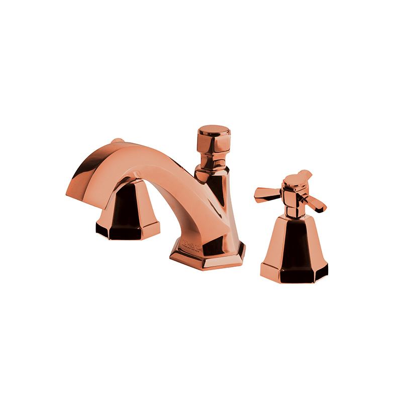 Newarc Hexa Üç Delikli Lavabo Bataryası Parlak Bakır - Newarc