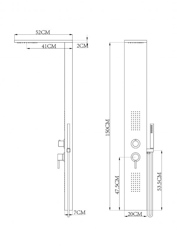 Newarc Idea Gagalı Duş Paneli Altın - Newarc (1)
