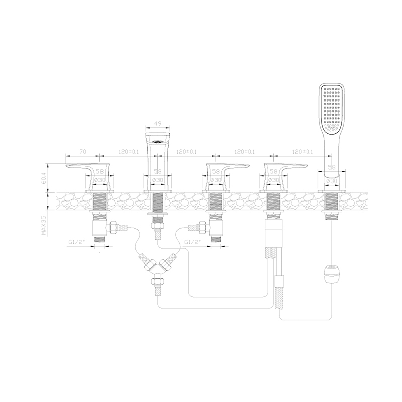 Newarc Lıfe Krom Küvet Bataryası - Newarc