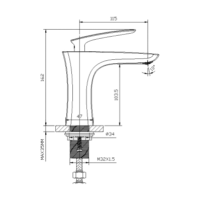 Newarc Lıfe Krom Lavabo Bataryası - 2