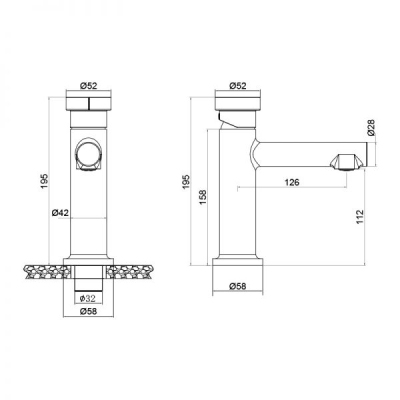 Newarc Milan Lavabo Bataryası Krom - 2