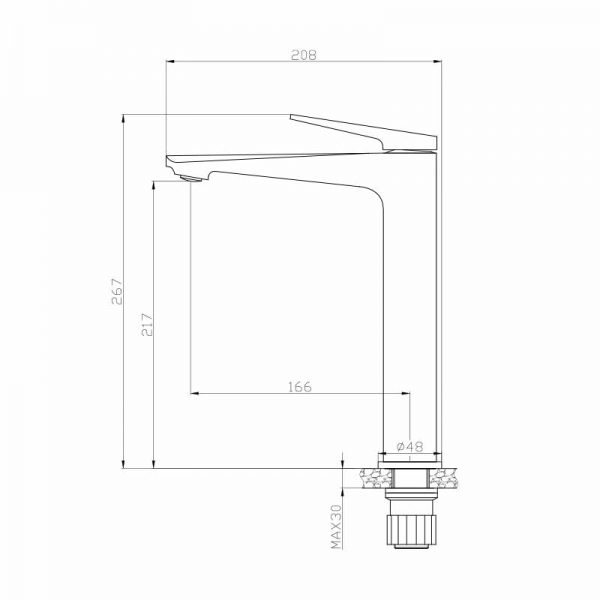 Newarc Next Krom Çanak Tipi Lavabo Bataryası - Newarc (1)