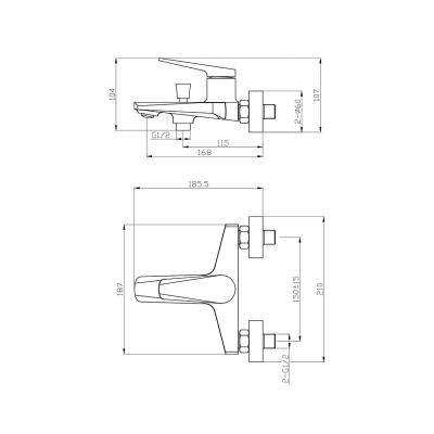 Newarc Next Siyah Banyo Bataryası - 2