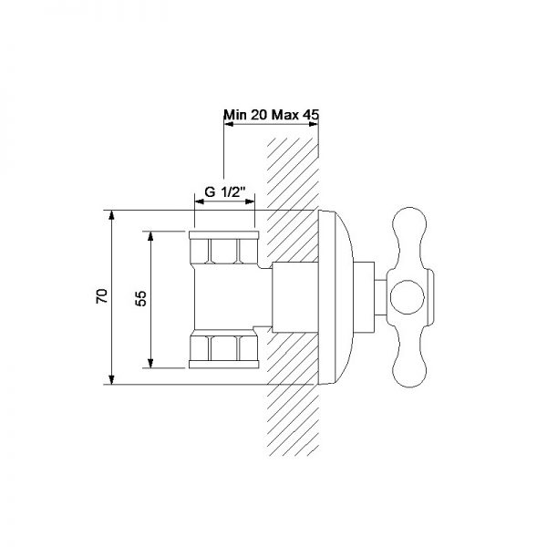 Newarc Nostalgic Altın Stop Valf - Newarc (1)