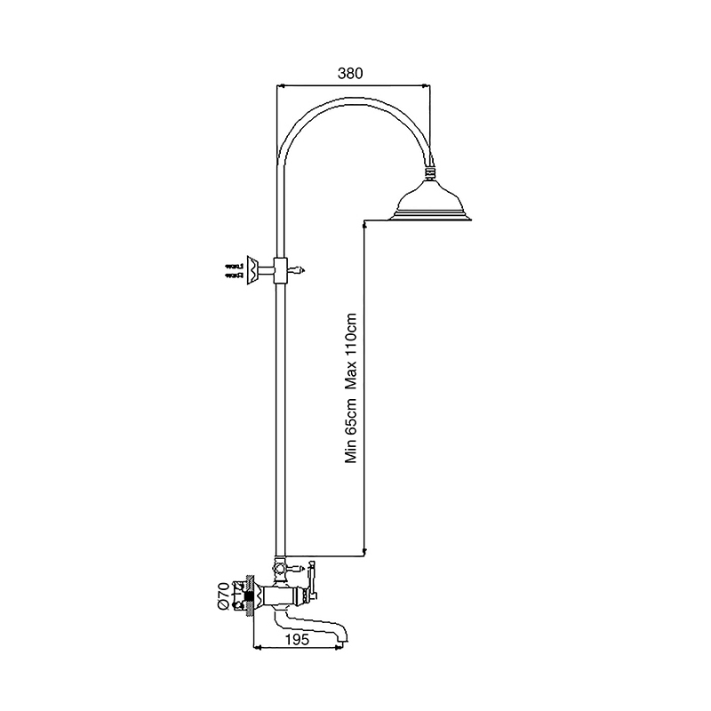 Newarc Pera Bataryalı Duş Ünitesi Altın - Newarc (1)