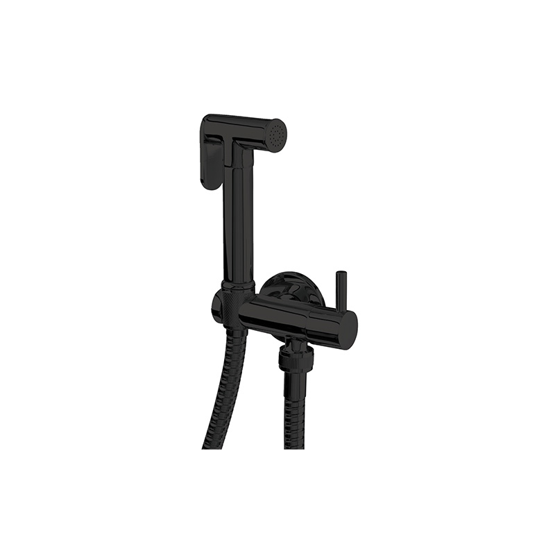 Newarc Shutoff Spiralli Taharat Musluğu Siyah - Newarc