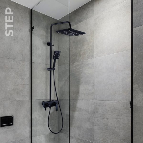 Newarc Step Bataryalı Duş Ünitesi Siyah - Newarc (1)