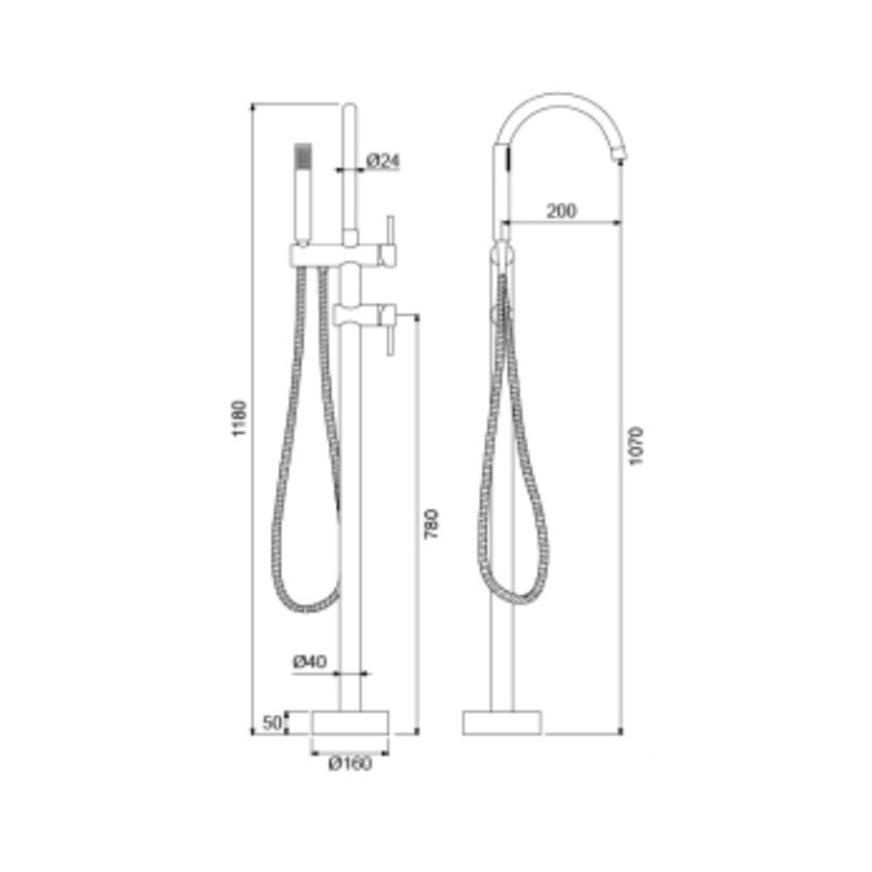 Newarc Step Tabandan Banyo Bataryası Siyah - Newarc (1)