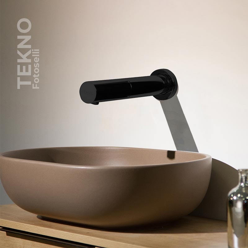 Newarc Tekno Ankastre Fotoselli Siyah Lavabo Bataryası - Newarc (1)