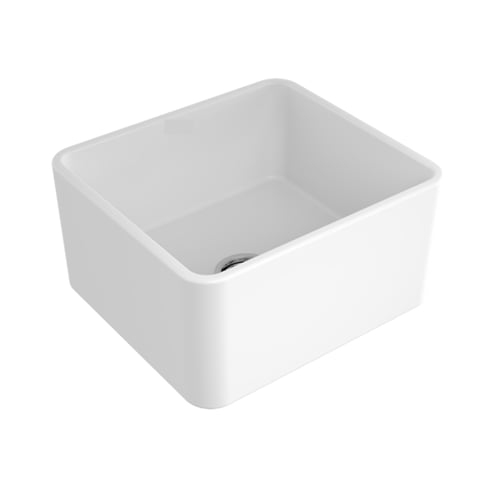 Sanovit Glory Seramik Mutfak Eviyesi 45 cm, Parlak Beyaz - Sanovit