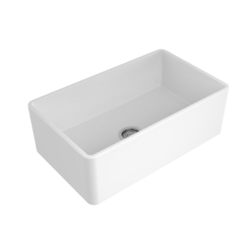 Sanovit Glory Seramik Mutfak Eviyesi 76 cm, Parlak Beyaz - Sanovit