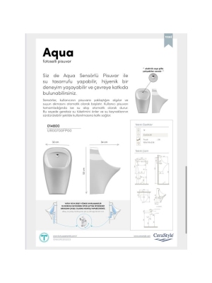 Turkuaz Aqua Fotoselli Pisuvar - 2