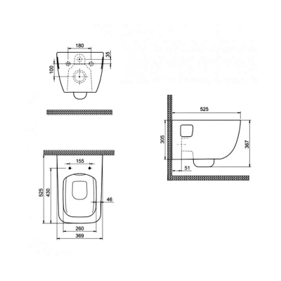 Turkuaz Aqua Rimless Asma Klozet Seti - 2